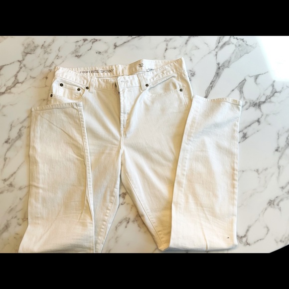J crew white high rise skinny 32